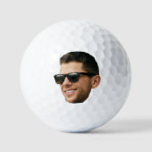 Golfbal met gezicht erop, je gezicht op golfbal golfballen (Voorkant)