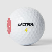 Golfbal met haar naam Feminine Pink Monogram Golfballen (Logo)