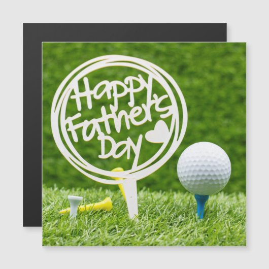 Golfbal met Happy Vaderdag-teken op groene C (Voorkant / Achterkant)