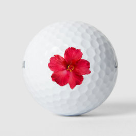 Golfbal met hibiscus bloem golfballen