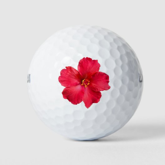 Golfbal met hibiscus bloem golfballen (Voorkant)