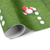 Golfbal met kerstcadeau cadeaupapier (Rol Hoek)