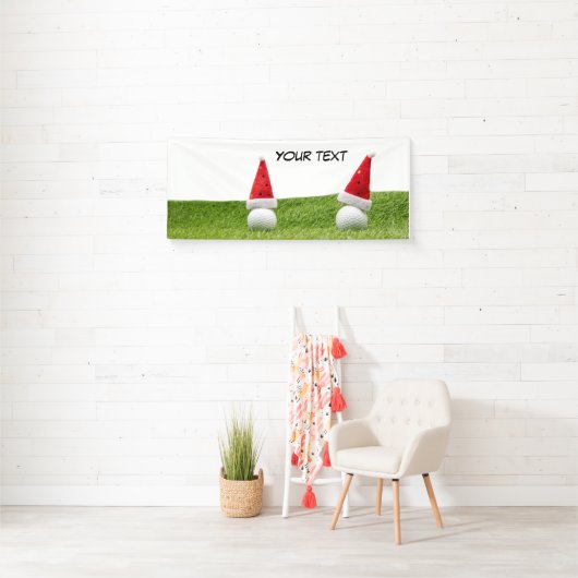 Golfbal met kerstfeest als kerstfeest spandoek (Insitu)
