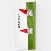 Golfbal met kerstfeest als kerstfeest spandoek (Verticaal)