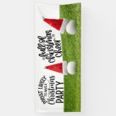 Golfbal met kerstfeest als kerstfeest spandoek (Verticaal)
