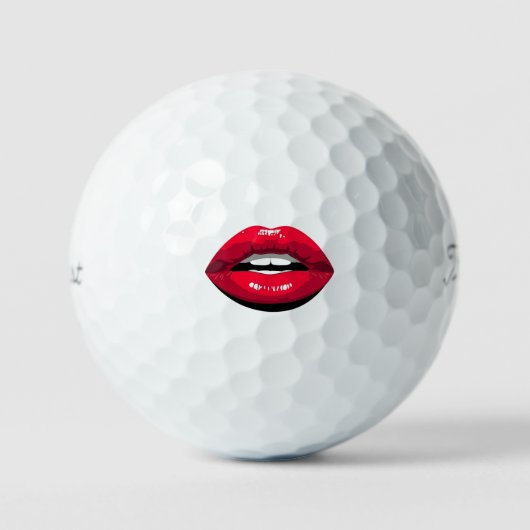 Golfbal met lippen golfballen (Voorkant)
