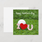 Golfbal met mij van Happy Valentijnsdag Feestdagenkaart (Voorkant / Achterkant)