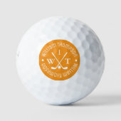 Golfbal met monogram voor stijlvolle golfers golfballen (Voorkant)