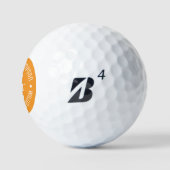 Golfbal met monogram voor stijlvolle golfers golfballen (Logo)