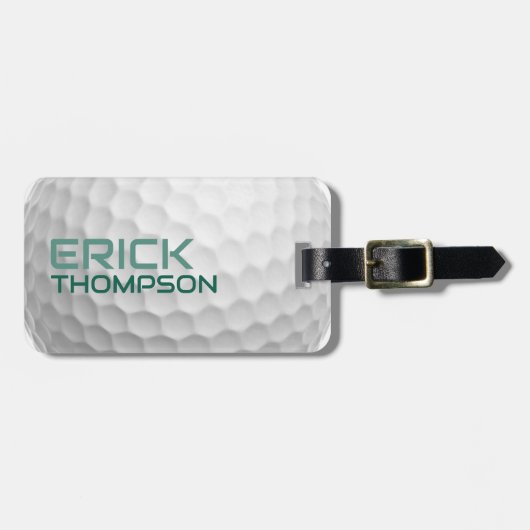 Golfbal met naam bagagelabel (Voorkant horizontaal)