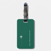 Golfbal met naam bagagelabel (Achterkant verticaal)