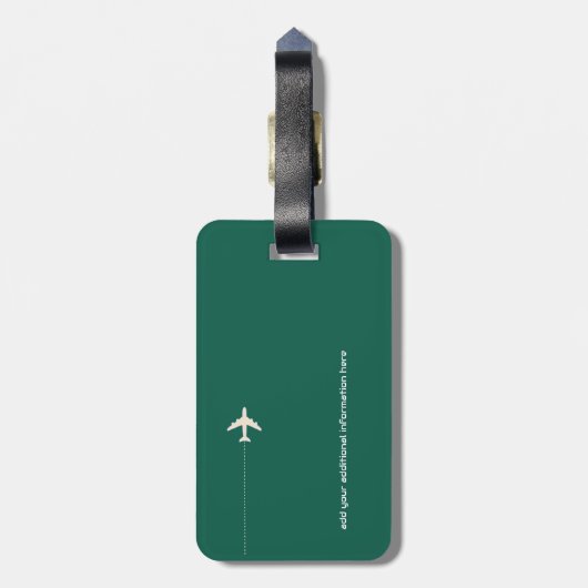 Golfbal met naam bagagelabel (Achterkant verticaal)