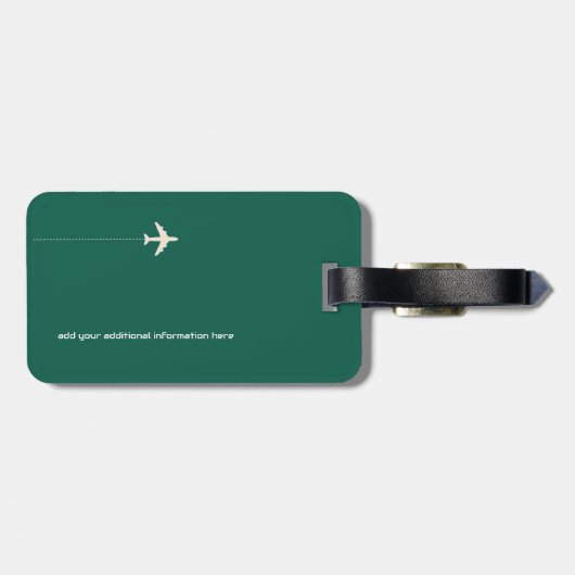 Golfbal met naam bagagelabel (Achterkant horizontaal)