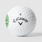 Golfbal met Naam Monogram Groen Golfballen (Logo)