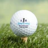 Golfbal met naam van beste golfer Blauw Golfballen (Insitu Shirt)