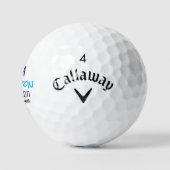Golfbal met naam van beste golfer Blauw Golfballen (Logo)