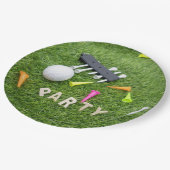 Golfbal met t-shirt en cadeau voor goudkerstmis P Papieren Bordje (Gekanteld)