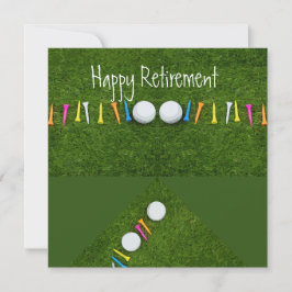 Golfbal met t-shirt Happy Retirement Kaart