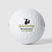 Golfbal met zijn golfernaam golfballen (Voorkant)