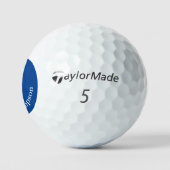 Golfbal met Zijn Naam op Blauwe Cirkel Golfballen (Logo)