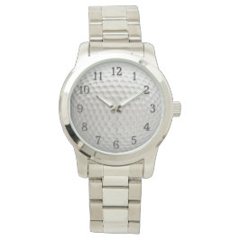 Golfbal met zwarte getallen Sport Horloge