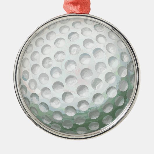 Golfbal Metalen Ornament (Voorkant)
