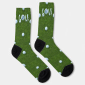 Golfbal Monogram Foutieve Groene Golfsokken Sokken (Rechts)