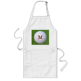 Golfbal Monogram Golfer Gras BBQ Grasveld Lang Schort