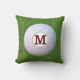 Golfbal Monogram Golfer Greens Grasveld Kussen