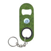 Golfbal Monogram Golfer Sleutelhanger Flesopener Mini Flessenopener (Voorkant)