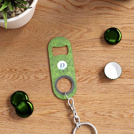 Golfbal Monogram Golfer Sleutelhanger Flesopener Mini Flessenopener