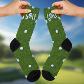 Golfbal Monogram Grappig Groen Golfen Sokken