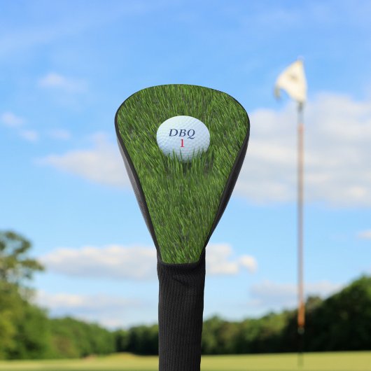 Golfbal Monogram Green Driver Golf Head Hoesje Golfheadcover