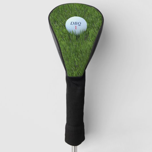 Golfbal Monogram Green Driver Golf Head Hoesje Golfheadcover (Voorkant)