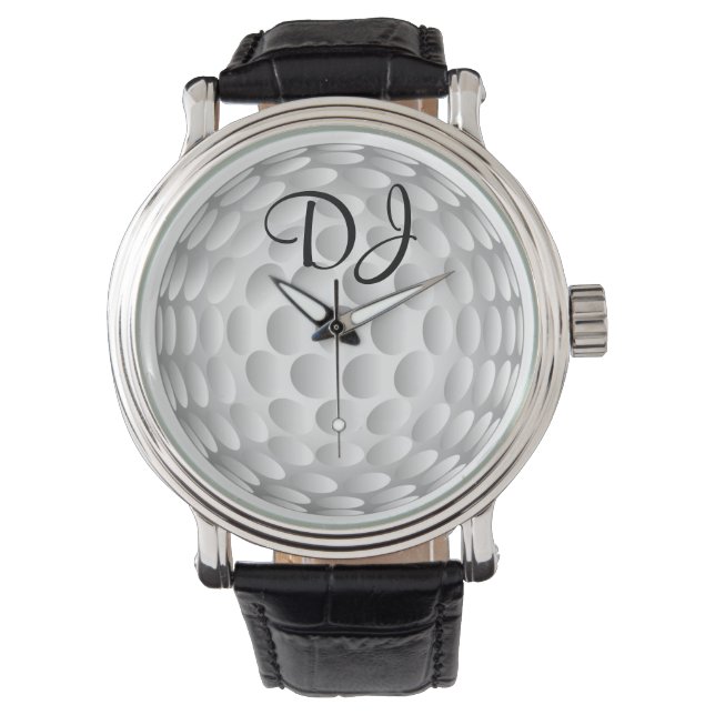 Golfbal, monogram, horloge (Voorkant)