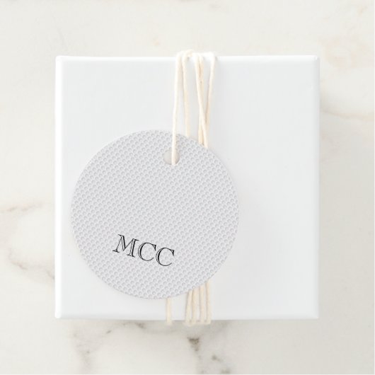 Golfbal Monogram INITIALEN Country Club Chic Bedankjes Labels (In situ)