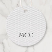 Golfbal Monogram INITIALEN Country Club Chic Bedankjes Labels (Voorkant)