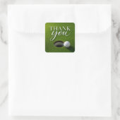 Golfbal naast hole dank je feestje vierkante sticker (Tas)