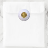Golfbal Nepgoud Glitter Aanpasbare Monogram Ronde Sticker (Tas)