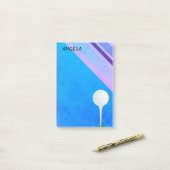 golfbal op blauw voor golfers post-it® notes (Op bureau)