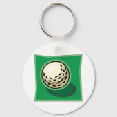 Golfbal op de green Golfsport Sleutelhanger (Achterkant)