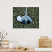 Golfbal op de rand poster (Keuken)