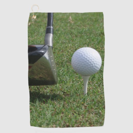 Golfbal op een t-shirt Golfhanddoeken Golfhanddoek (Voorkant)