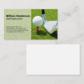 Golfbal op een T-shirt in het gras Visitekaartje (Voorkant / Achterkant)