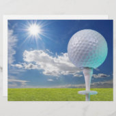 golfbal op een t-shirt met gras (Voorkant / Achterkant)