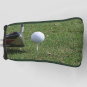 Golfbal op een t-shirt Putter Golf Head Hoesje Golfheadcover (Voorkant)
