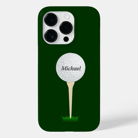 Golfbal op een Tee SJABLOON Case-Mate iPhone Case (Achterkant)