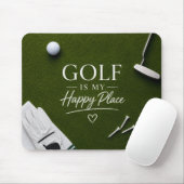 Golfbal op green course muismat (Met muis)