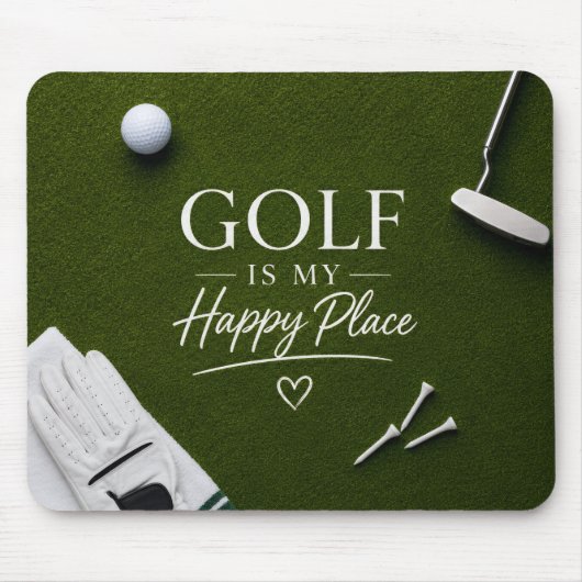 Golfbal op green course muismat (Voorkant)