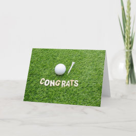 Golfbal op green  Gefeliciteerd Gefeliciteerd  Kaart